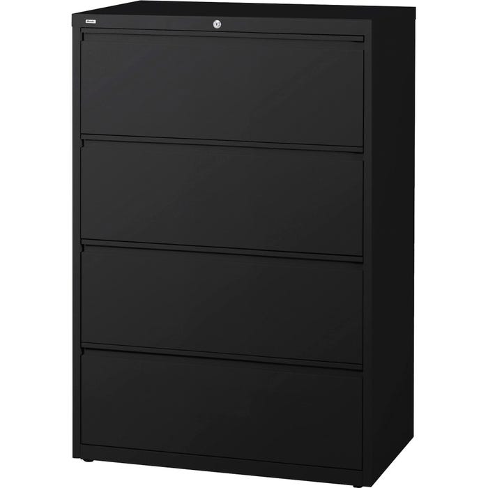 Lorell Fortress Lateral File Cabinet, Black, 42 x 18-5/8 x 52-1/2 Inches