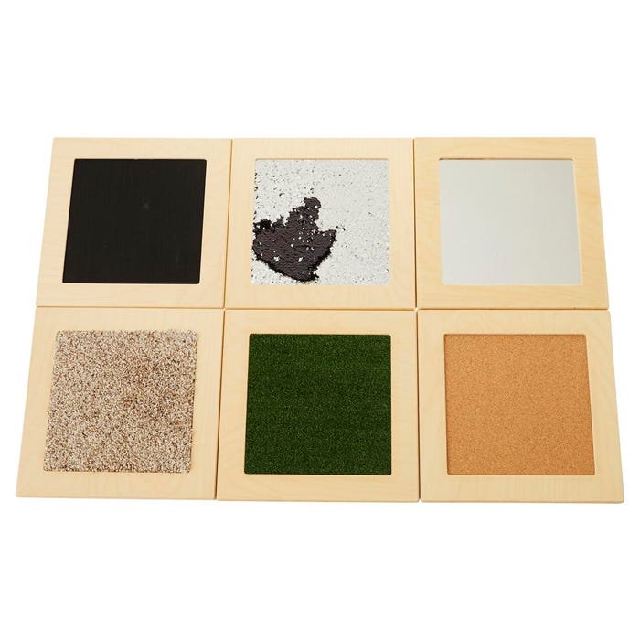 Abilitations Tactile Sensory Panels, 15 x 15 x 3/4 Inches, Set of 6
