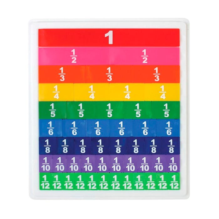 SI Manufacturing Color-Coded Fraction Tiles