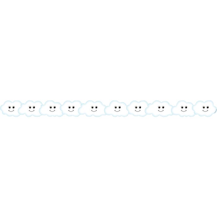 Hygloss Classroom Borders, Clouds, 3 x 36 Inches, Pack of 12