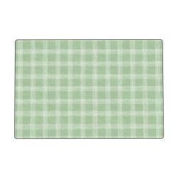 Childcraft Peaceful Plaid Carpet, 8 x 12 Feet, Rectangle, Green