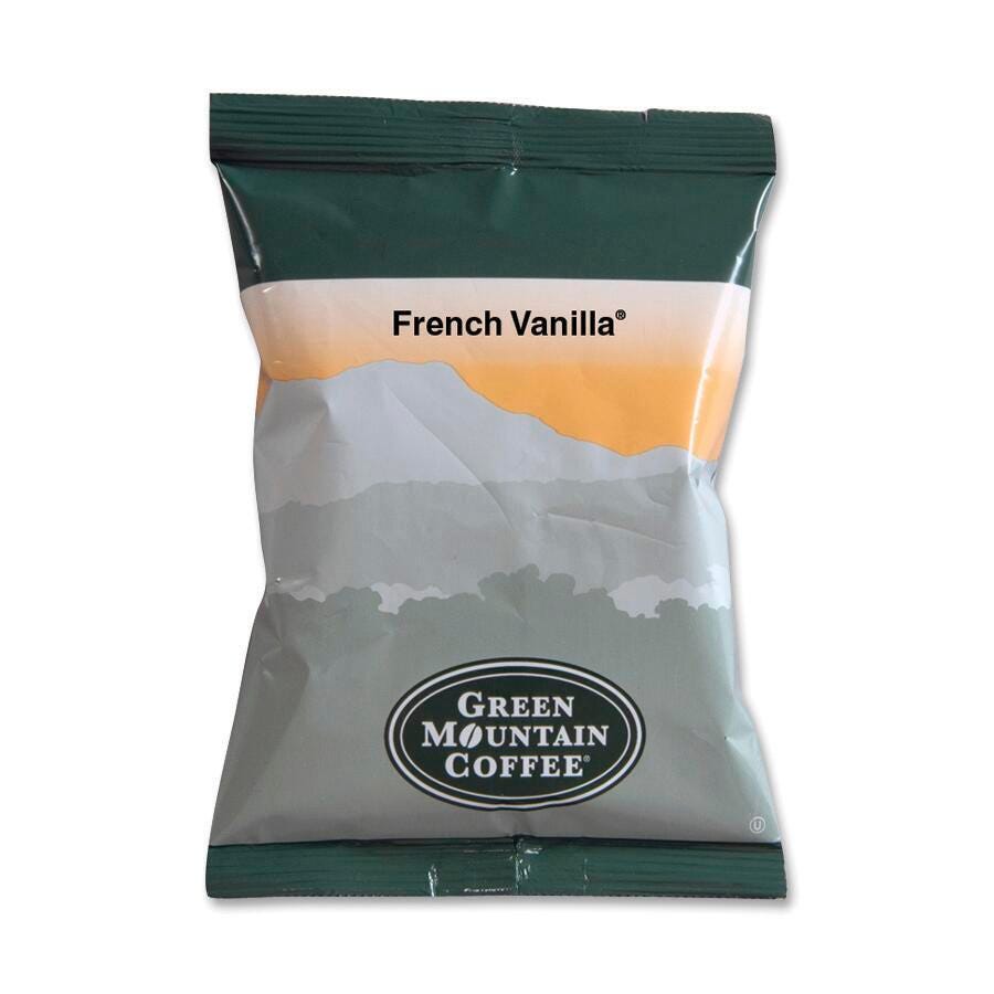 Green Mountain French Vanilla Ground Coffee, Fraction Packs, 2.2 oz, 50 Per Carton, Item Number 1535359