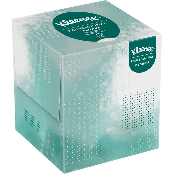Kleenex Naturals Facial Tissues, Cube Box, 95 Tissues