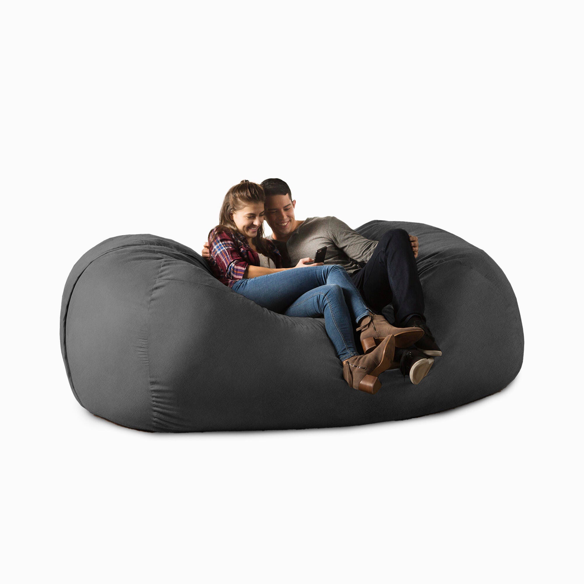 Jaxx Sofa Saxx Microsuede 7 Ft Bean Bag, 86 x 47 x 36 Inches 4000937