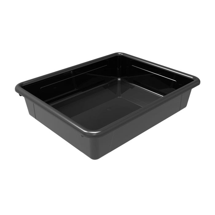 School Smart Storage Tray, Letter Size, 10-3/4 x 13-1/4 x 3 Inches, Black
