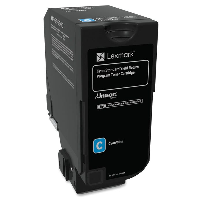 Lexmark Ink Toner Cartridge, 74C1SC0, Cyan