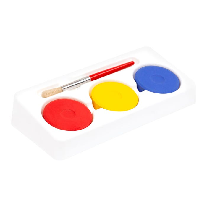 Jack Richeson Large Tempera Cakes, Assorted Primary Colors, Set of 3