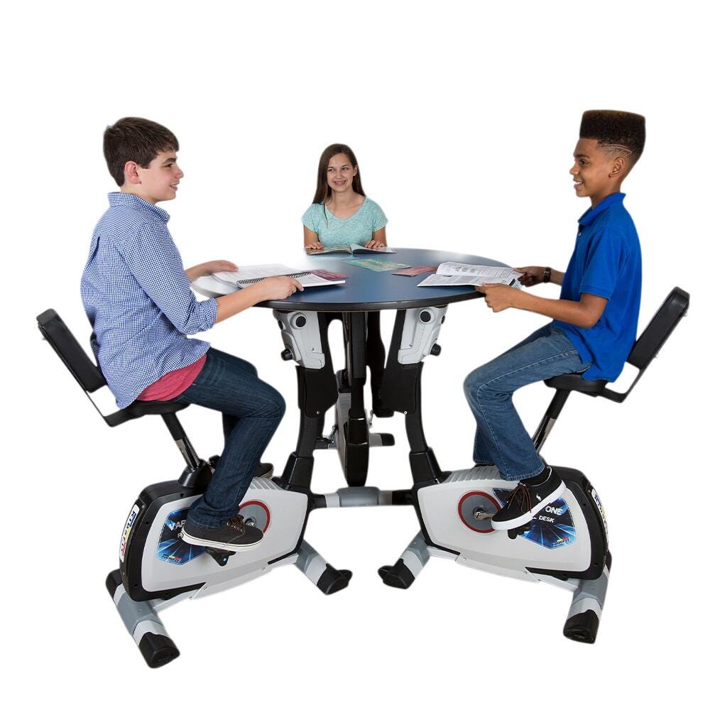 Image for KIDSFIT KC-758 Three Person Round Pedal Desk With Resistance from School Specialty