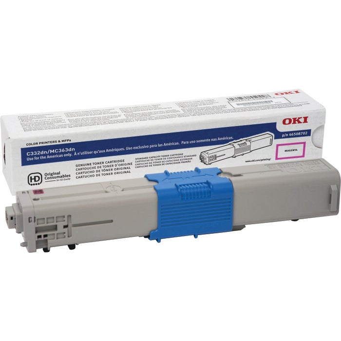 Okidata Ink Toner Cartridge, 46508702, Magenta