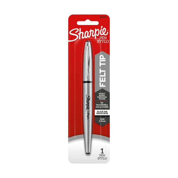 Sharpie Stainless Steel Grip Pen, Fine Point, 0.4mm