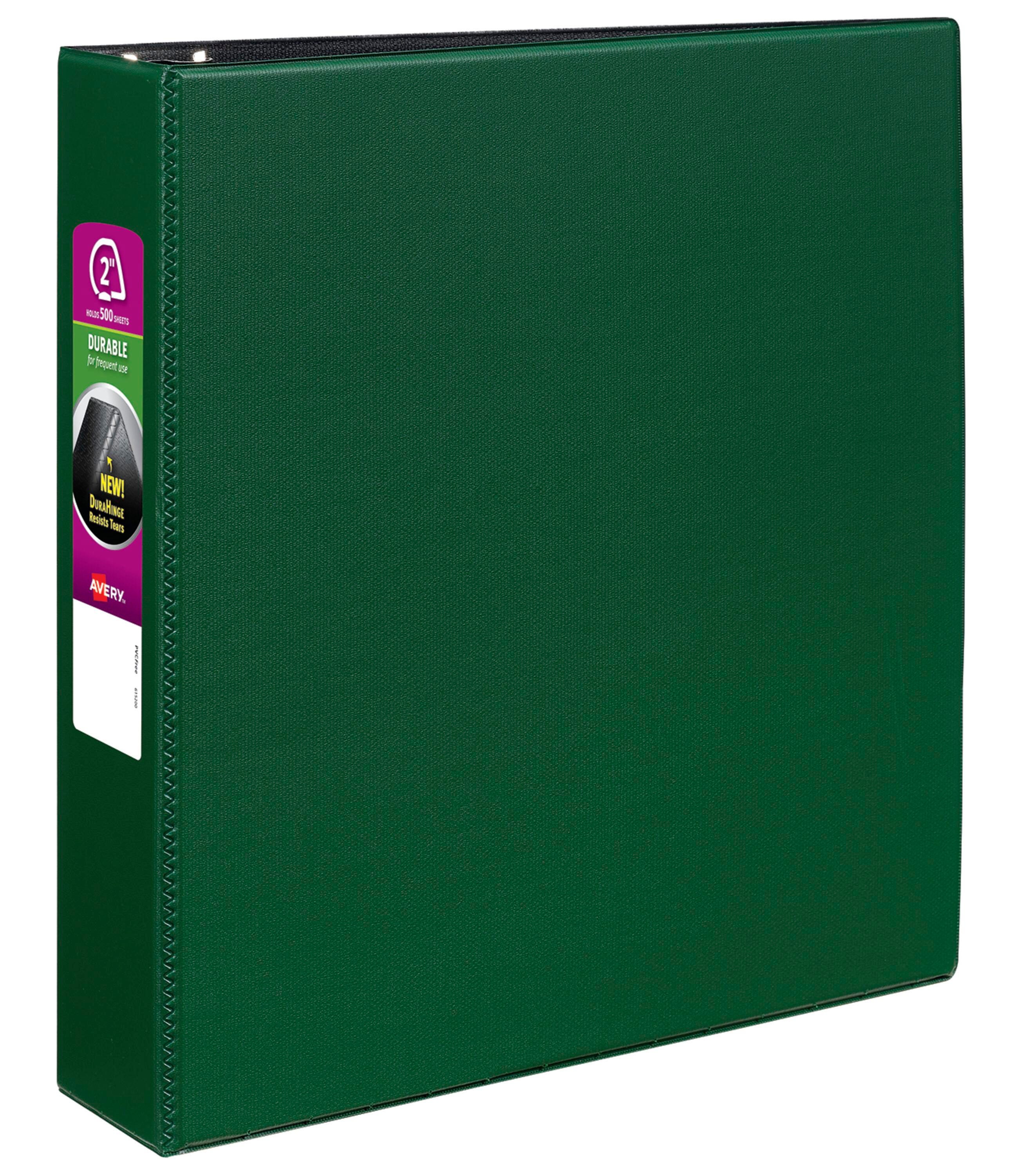 Avery Durable Binder, 2 Inch Slant Ring, Green 1396564