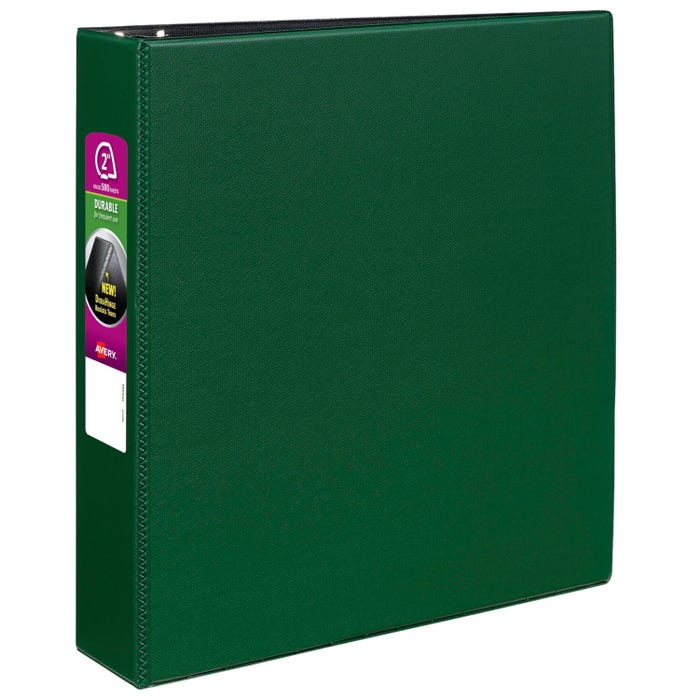 Avery Durable Binder, 2 Inch Slant Ring, Green