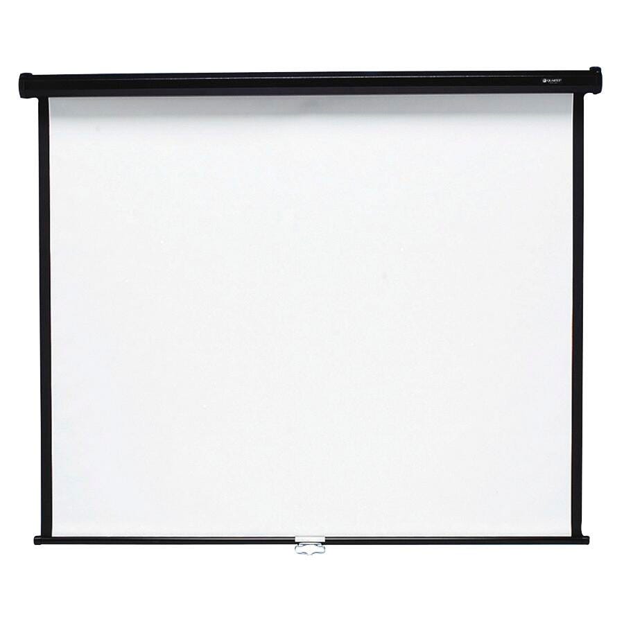ACCO Quartet High-Resolution Wall/Ceiling Projection Screen, 70 x 70 Inches, Matte White Screen, Metal Black Frame