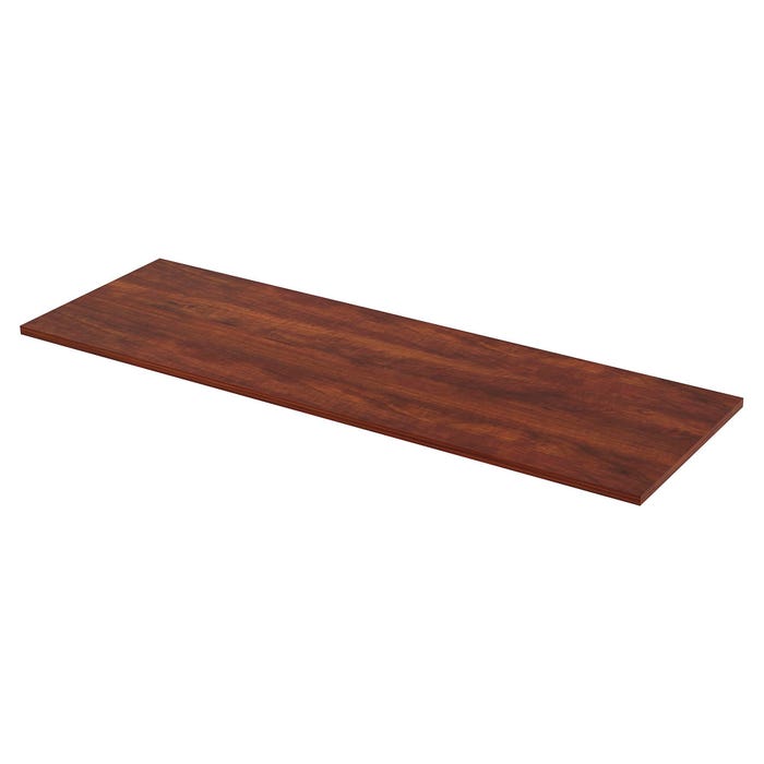 Lorell Quadro Sit Stand Station Laminate Tabletop, 72 x 24 Inches, Cherry