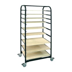 Brent Ware 12 Shelf Steel Cart with Cover, 35 x 24 x 72-3/4 Inches