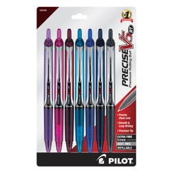 Pilot Precise V5 RT Premium Retractable Rolling Ball Pens, Extra Fine Point, Assorted Ink Colors, Set of 7 2131031