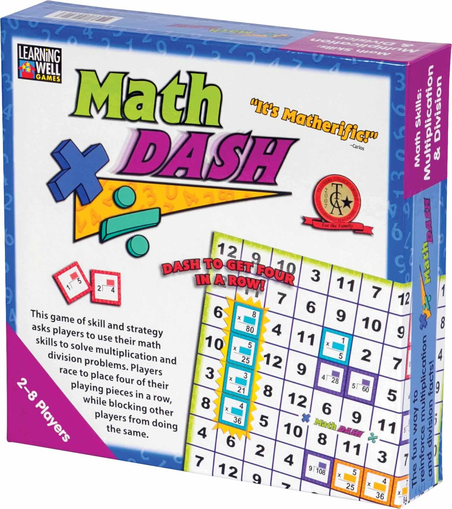 Image for Edupress Multiplication and Division Math Dash Game, Assorted Colors from School Specialty