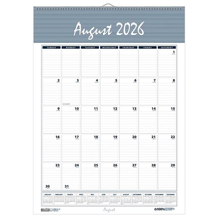House of Doolittle Academic Wall Calendar, 12 Months, August 2026-July 2027, 22 x 31-1/4 Inches, Bar Harbor