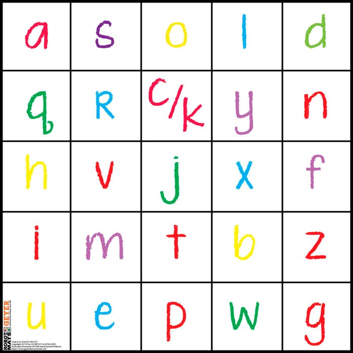 Geyer Instructional Code and Go Alphabet Mat, 25 x 25 Inches