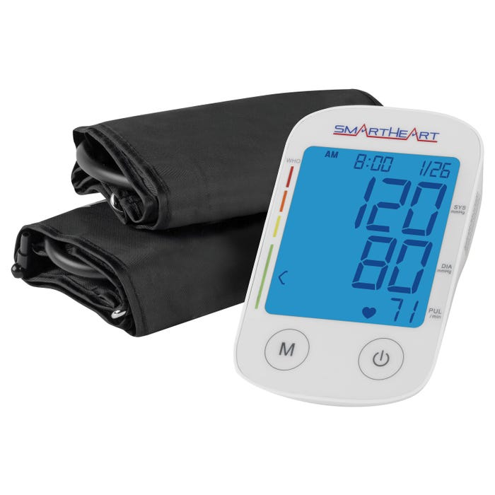 SmartHeart Automatic Digital Blood Pressure Monitor, Arm Monitor with Adult and Large-Adult Nylon Cuff