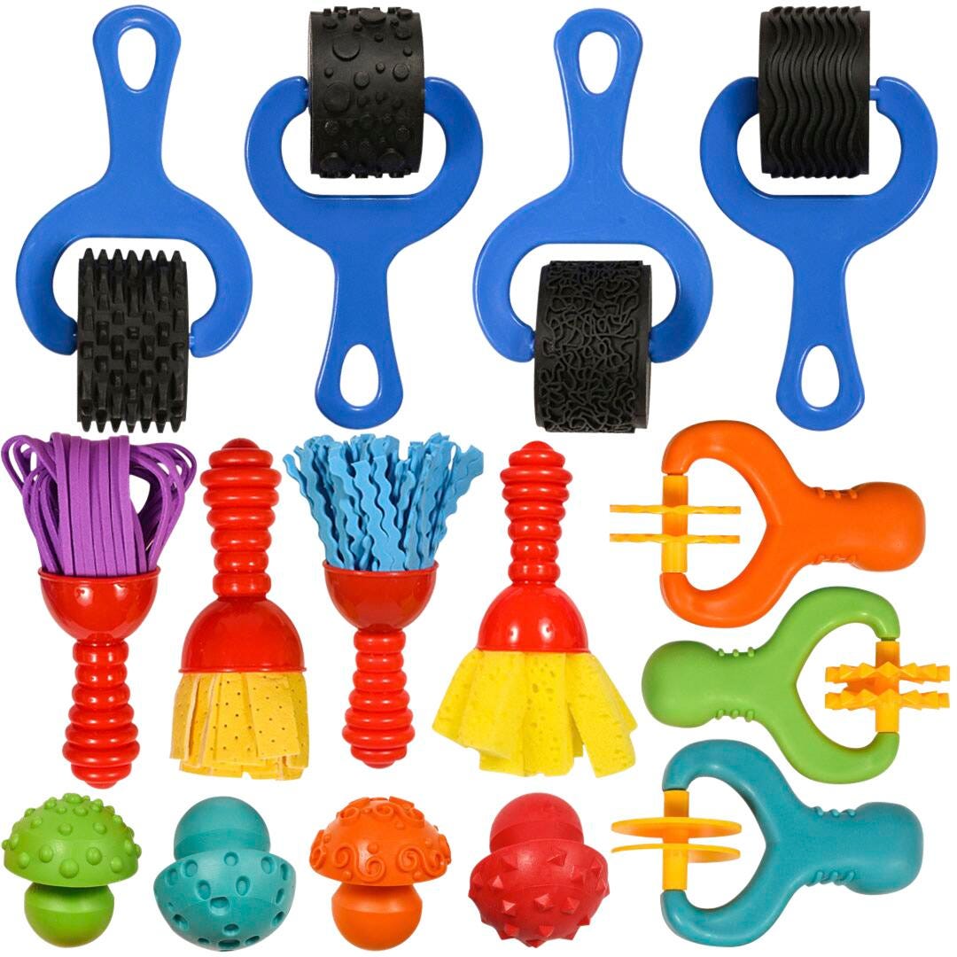 Image for Ready2Learn Squish 'N' Roll Paint & Dough Tools, Set of 15 from School Specialty