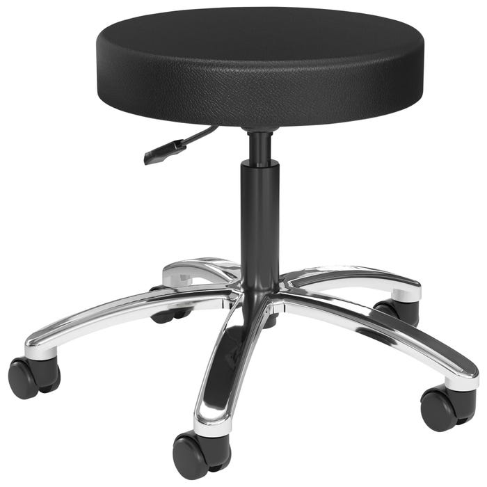 Classroom Select Pneumatic Swivel Stool, 13-5/8 Inch Diameter, Adjustable Height Seat, Chrome Frame