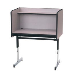 Smith Carrel Pedestal Base Carrel, 37 x 24 x 39 to 47 Inches 4001045