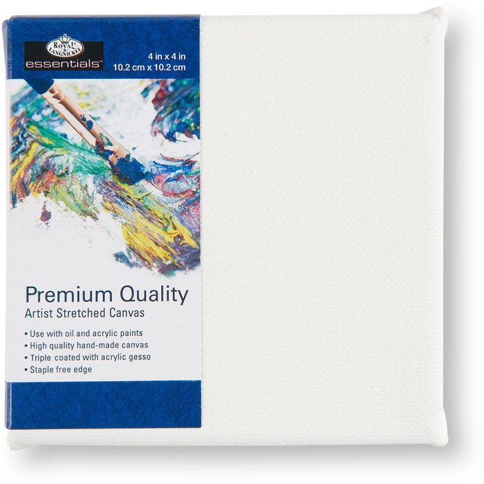 Royal Brush Essentials Stretched Canvas, 4 x 4 inches