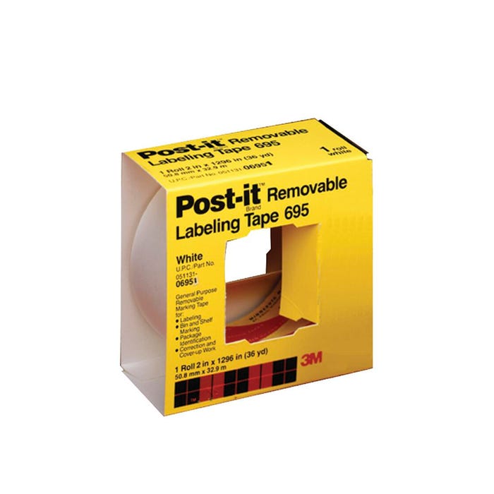 Post-it Removable Labeling Tape, White