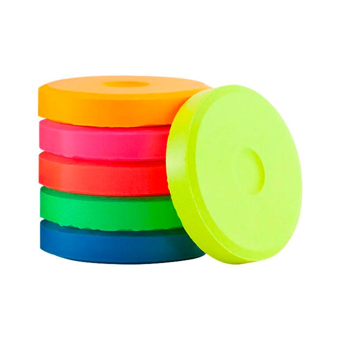 Jack Richeson Tempera Cake Refills, Mini Size, Assorted Fluorescent Colors, Set of 6