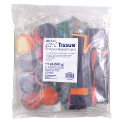 Spectra Bleeding Tissue Shapes Assortment, 25 Assorted Colors, Assorted Sizes & Shapes, 500 grams, Item Number 2088688