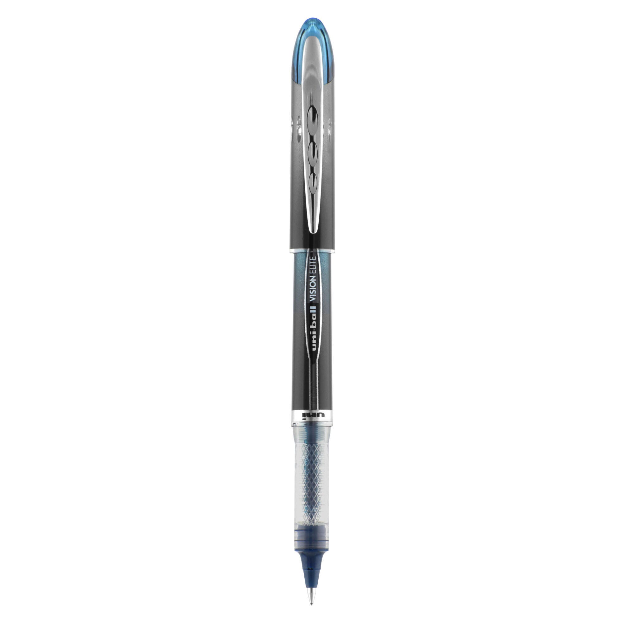 Image for uniball Vision Elite Rollerball Stick Pen, 0.5 mm Micro Tip, Blue/Black Ink, Black Barrel from School Specialty