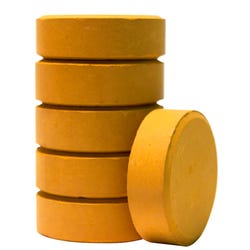 Jack Richeson Large Tempera Cakes, Yellow Ochre, Pack of 6, Item Number 1591461