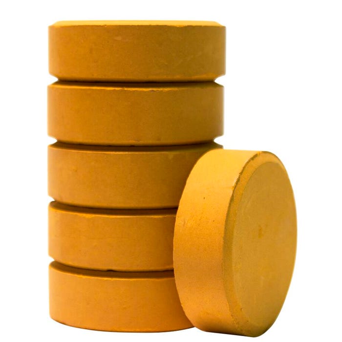 Jack Richeson Large Tempera Cakes, Yellow Ochre, Pack of 6
