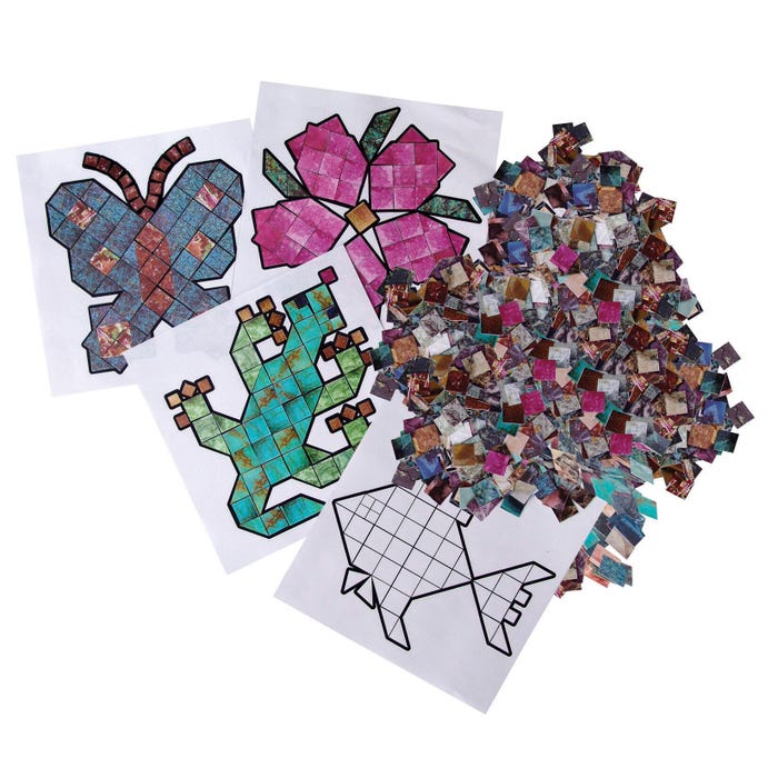 Roylco Mineral Mosaics Poster & Artwork Set, 17 x 22 Inches, 2500 Sheets