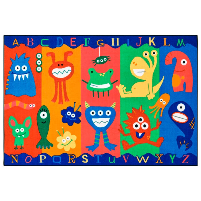 Carpets for Kids KID$Value Alphabet Monsters Carpet, Rectangle