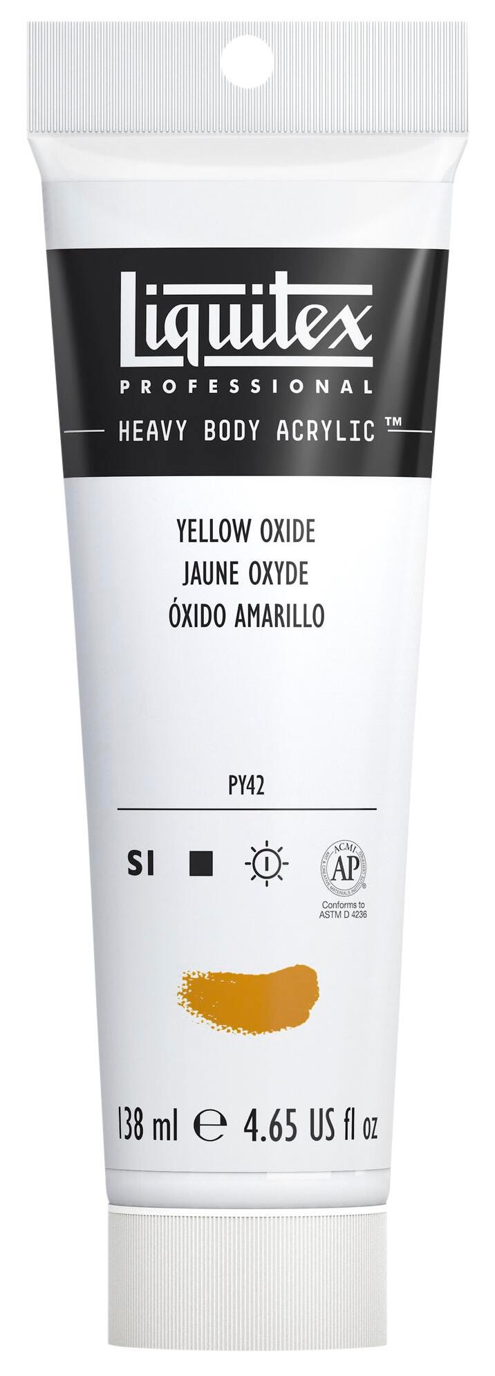 Liquitex Heavy Body Acrylic Paint, Yellow Oxide, 4.65 Ounce Tube, Item Number 404002