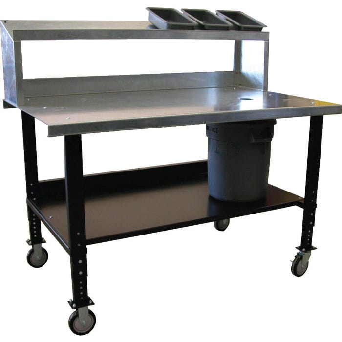 Greene Potting Work Bench with Casters, 60 x 30 x 27 to 38 Inches