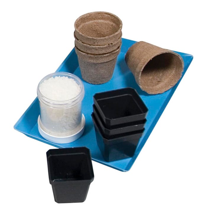 Delta Education Square Plastic Flower Pots, 2-1/4 x 2-1/4 Inches, Pack of 30