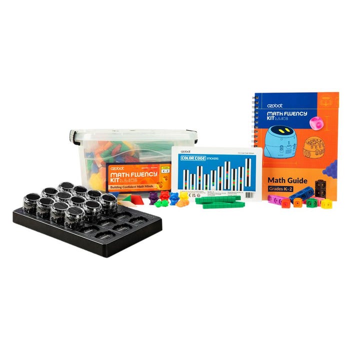 Ozobot Ari Math Fluency Kit, 12 Bots, Grades K to 2