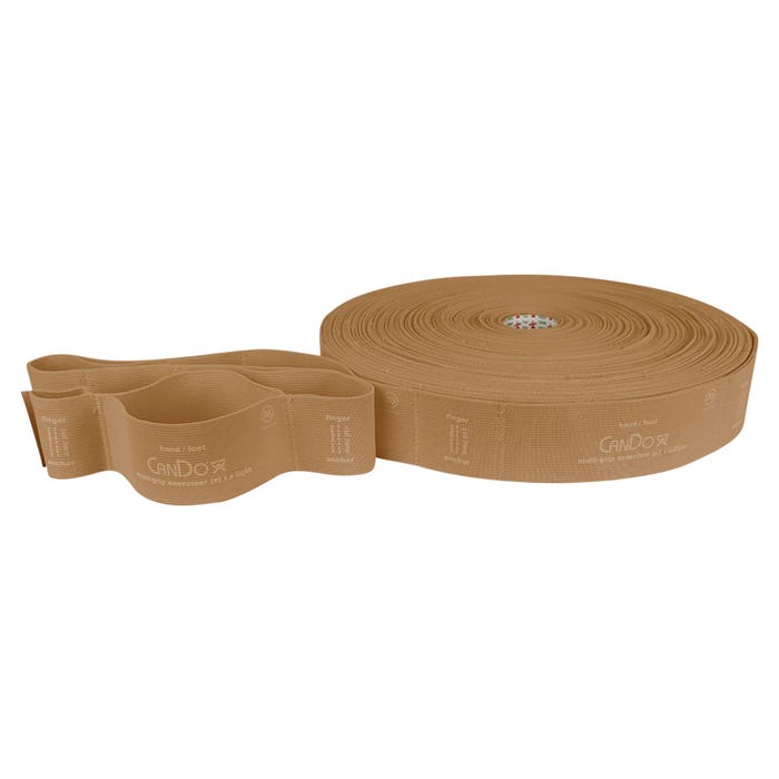 CanDo Multi-Grip Exerciser, 90 Foot Roll, XX-Light, Tan