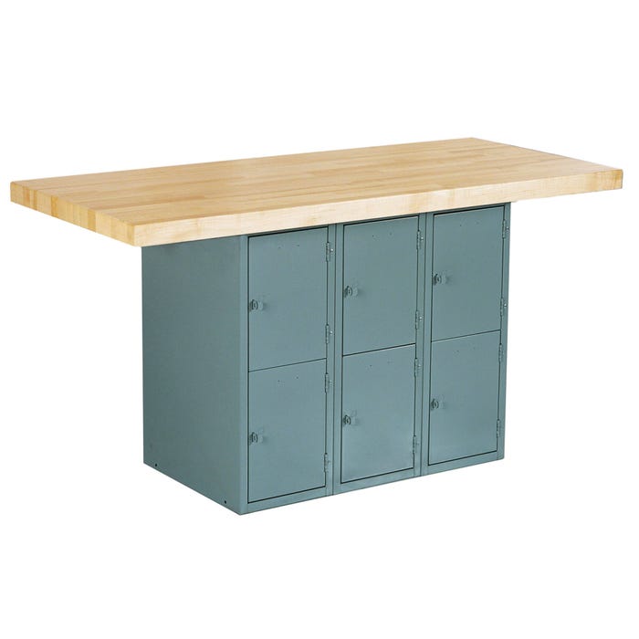 Diversified Woodcrafts 2-Station 6 Vertical Locker Workbench