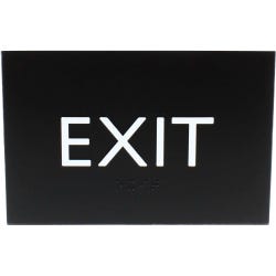Lorell Exit Sign, 4.5 x 6.8 x 0.5 Inches, Black, Item Number 2025983