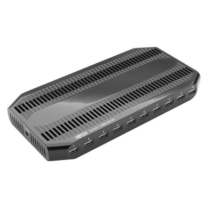 Tripp Lite 10-Port USB Charging Station, Black