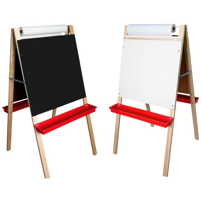 Crestline Adjustable Paper Roll Easel, 24 x 24 x 48 Inches, Black Chalk/Dry Erase