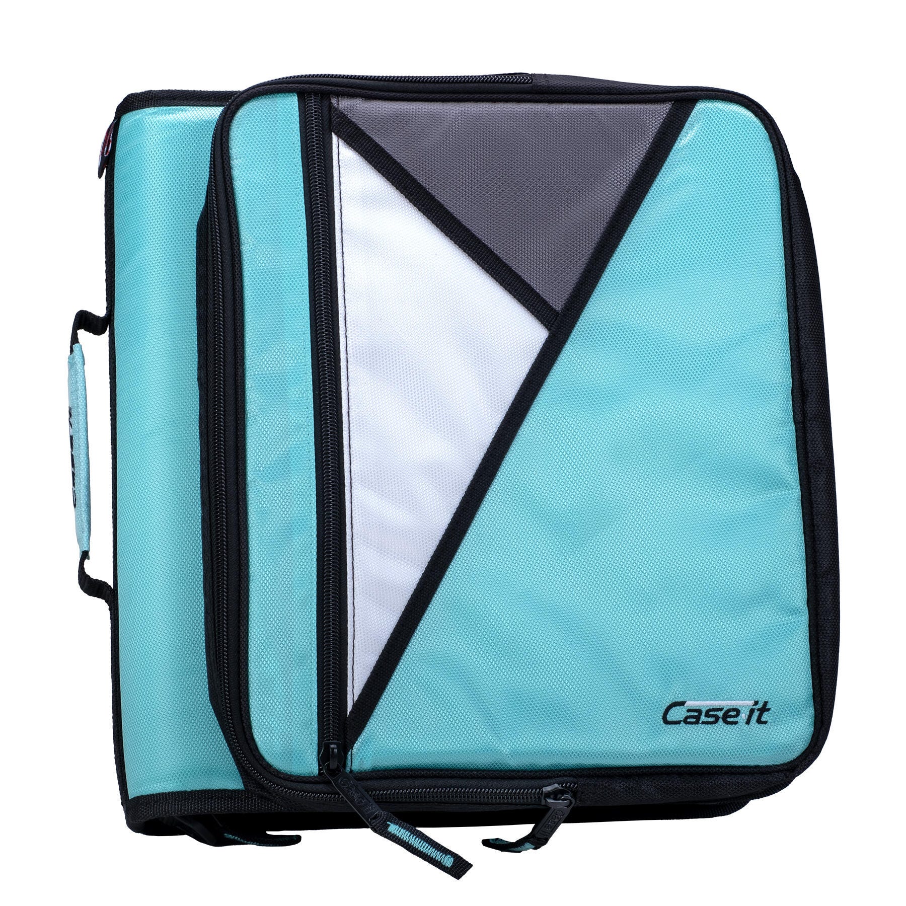 Case-it The Universal Zipper Binder, 2 Inch O-Rings, Mint Green