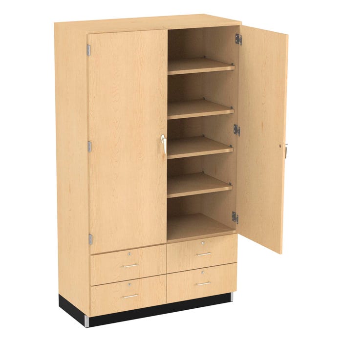 Diversified Spaces Tall Storage Cabinet, 48 x 22 x 84 Inches, Maple