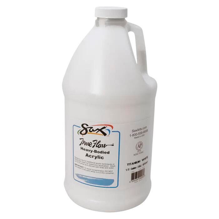 Sax Heavy Body Acrylic Paint, 1/2 Gallon, Titanium White 1572447