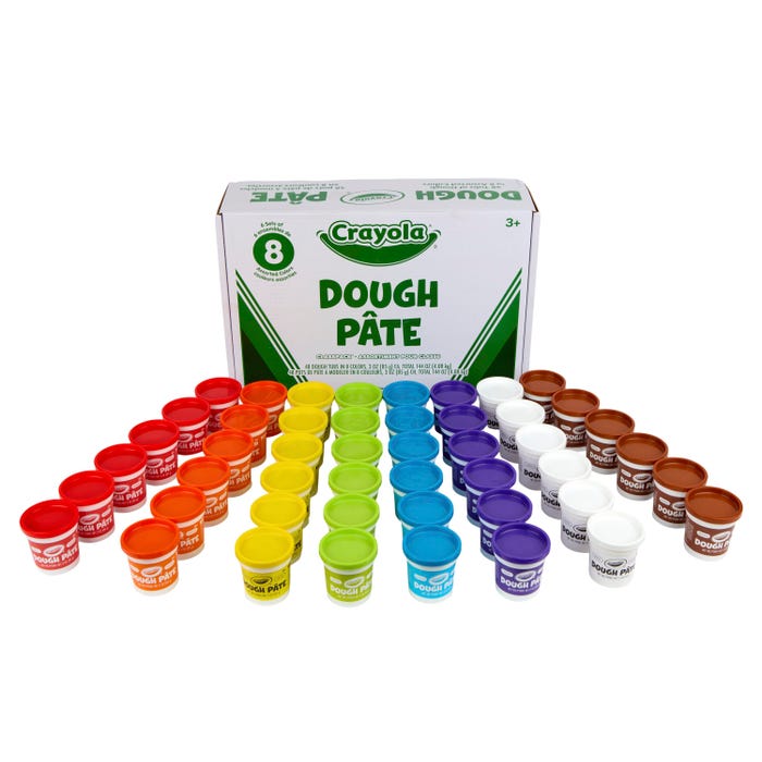Crayola Dough Pate Classpack, 3 Ounces Tubs, Assorted Colors, Set of 48