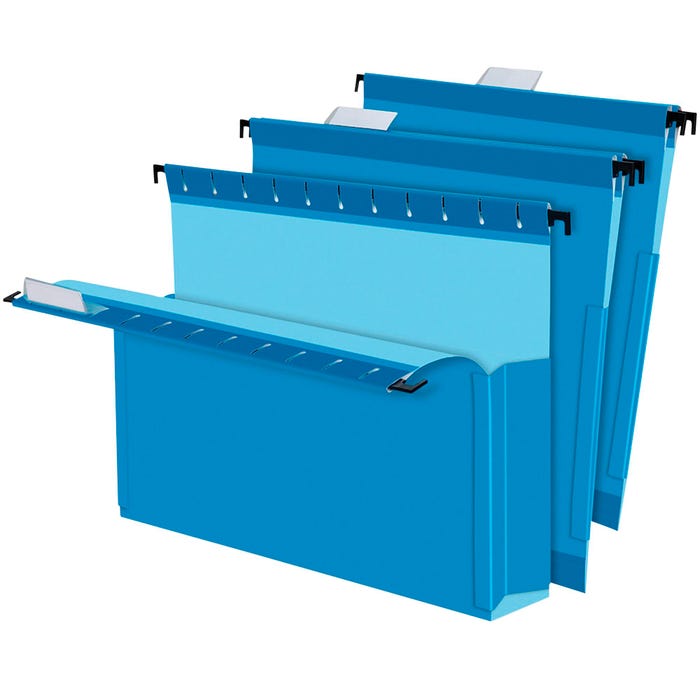 Pendaflex SureHook Hanging File Folders, Legal Size, 3 Inch Expansion, Blue, Pack of 25